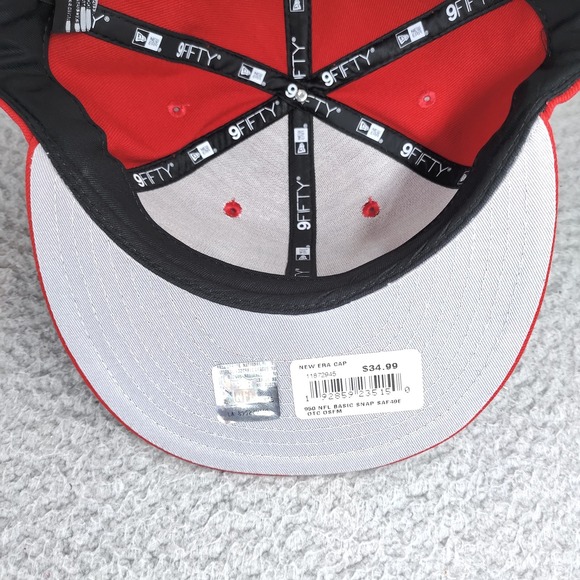 San Francisco 49ers Hat Cap Snap Back Red NFL Football Mens New Era 9FIFTY OSFM - Picture 8 of 14